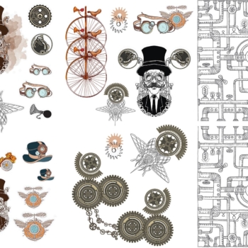 Transfér na nábytok Steampunk