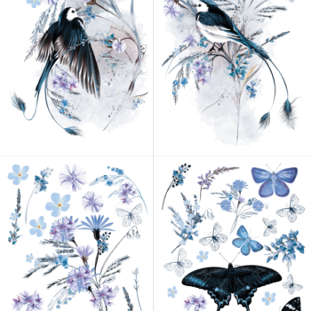 Transfér na nábytok Oiseau Blue