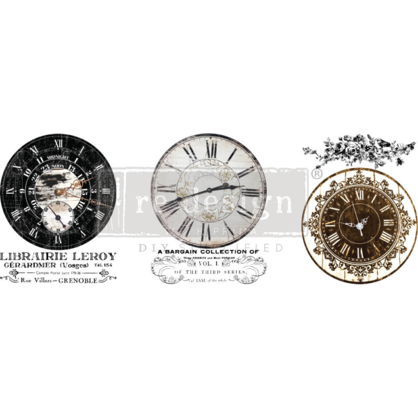 Transfér na nábytok Vintage Clocks