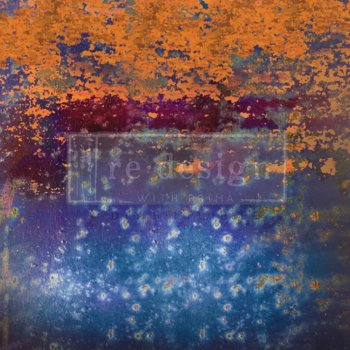 Papier na dekupáž Rustic Blue Rust