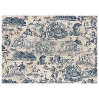 Papier na dekupáž Toile de Jouy