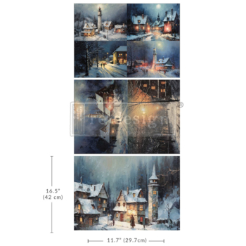 Papier na dekupáž Snowy Twillight