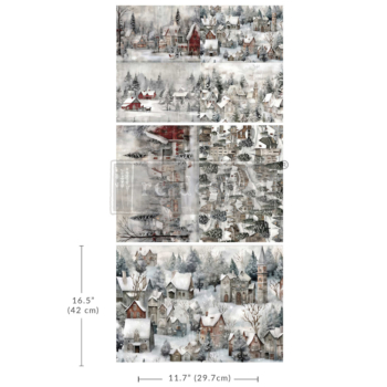 Papier na dekupáž Silent Night Snow Village