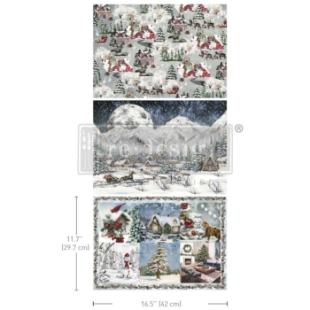 Papier na dekupáž Snowfall Splendor