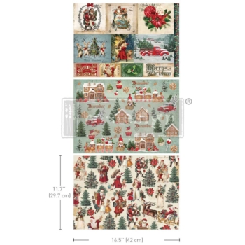 Papier na dekupáž Santaland Sparkle
