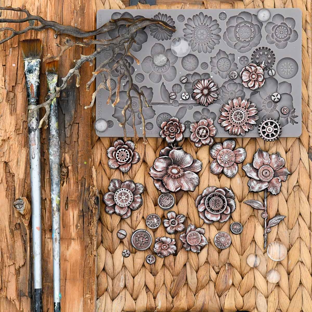Silikónová forma Rusty Flowers – Obrázok 2