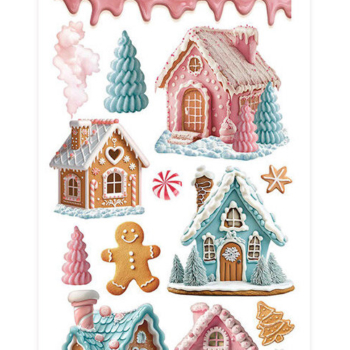 Transfér na nábytok Marzipan Houses - Candy Christmas