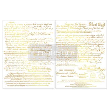 Transfér na nábytok KAĆHA Gilded Noel Script